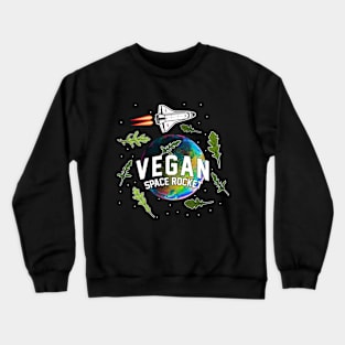 Vegan Space Rocket Crewneck Sweatshirt